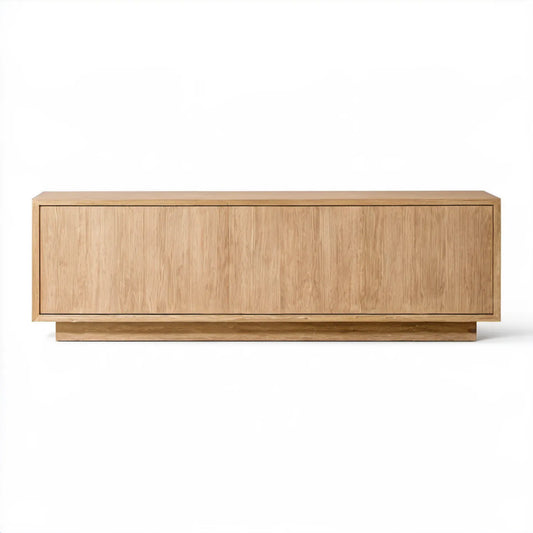 Dębowa szafka RTV 180 x 40 x 60 cm z MDF z fornirem dębowym